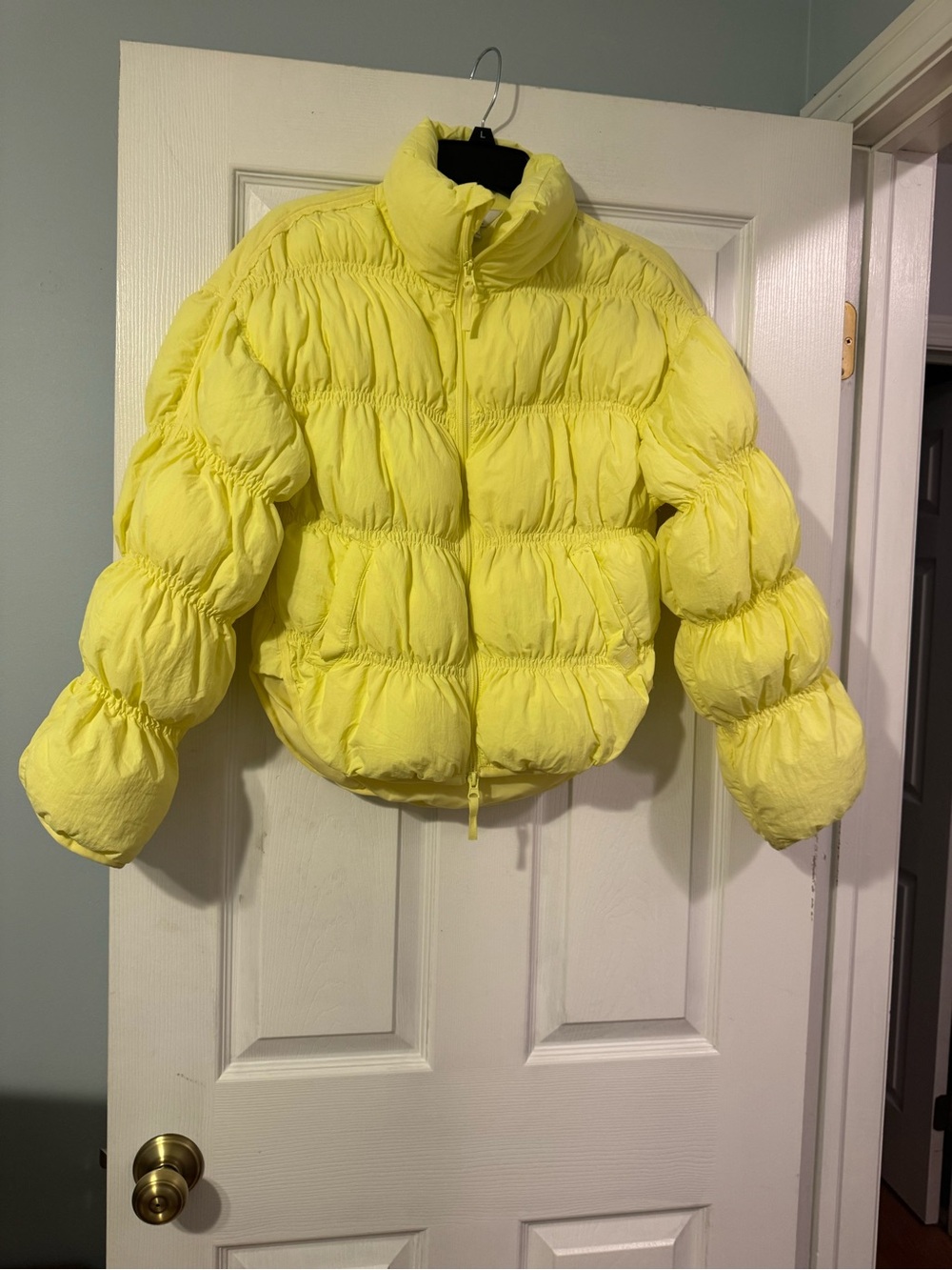 Women’s Puffy Winter Jacket - Bright Yellow